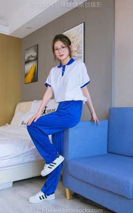 袜啵啵BoBoSocks NO.193 小沫-贝壳头板鞋、白棉袜、肉丝（脚尖透明款）、校服裤里丝[140P]