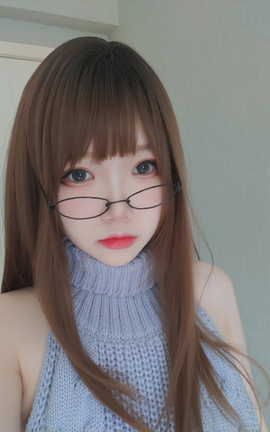 雪晴Astra 黑丝漏背毛衣[155P]