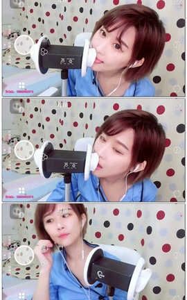 斗鱼菇菇-近距离舔耳口腔音[10分19秒]